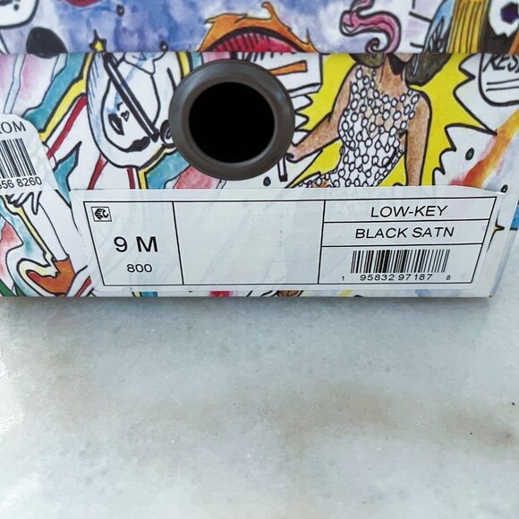 Jeffrey Campbell Low-Key Black Satin Women's Slides/Sandal Size 9M - Picture 7 of 7